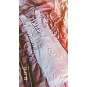 NY Soho Sexy White Cross Detailed Clubbing Dress